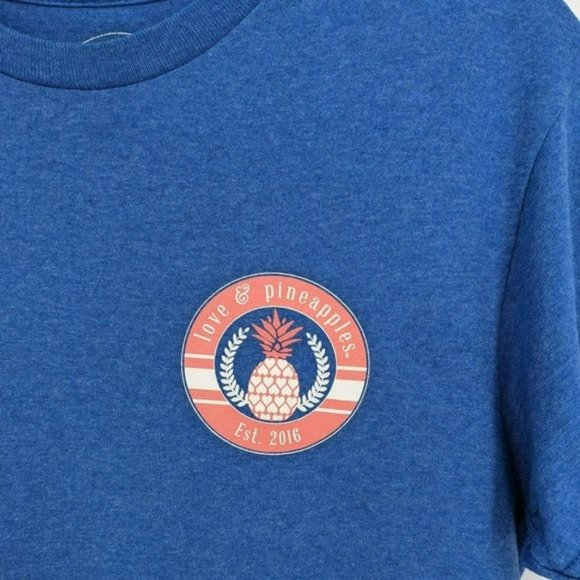 Love Pineapples Graphic T Shirt S Heather Blue Short Sleeve Tacos Are the Answer - Picture 5 of 11